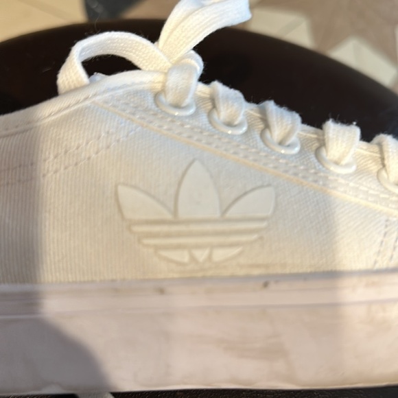 Adidas White Canvas Sneakers - Picture 7 of 7